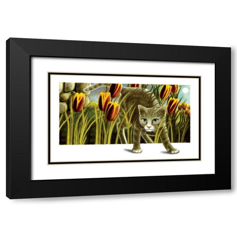 King of the Jungle Black Modern Wood Framed Art Print with Double Matting by Seeley, Laura