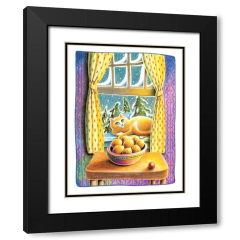 Lemon Sherbert Black Modern Wood Framed Art Print with Double Matting by Seeley, Laura