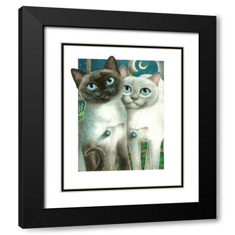 Nights in White Satin Black Modern Wood Framed Art Print with Double Matting by Seeley, Laura