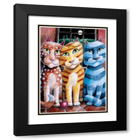 Party Night (with Mouse) Black Modern Wood Framed Art Print with Double Matting by Seeley, Laura