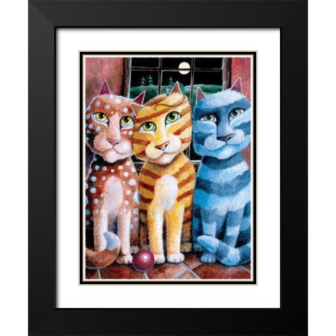 Party Night (with Mouse) Black Modern Wood Framed Art Print with Double Matting by Seeley, Laura