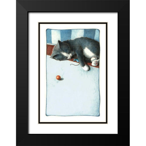 Power Nap Black Modern Wood Framed Art Print with Double Matting by Seeley, Laura