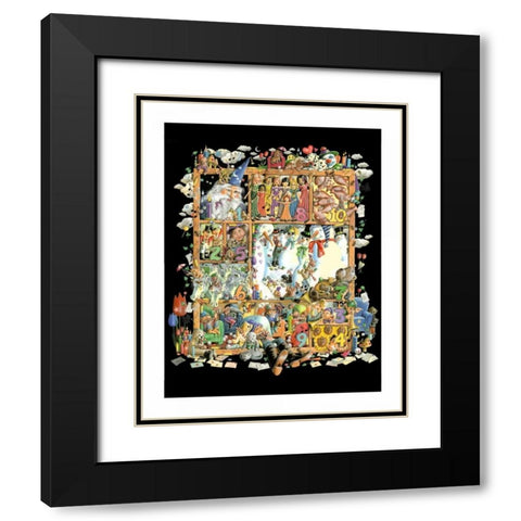 Shadowbox Hunt -Count to Ten Black Modern Wood Framed Art Print with Double Matting by Seeley, Laura