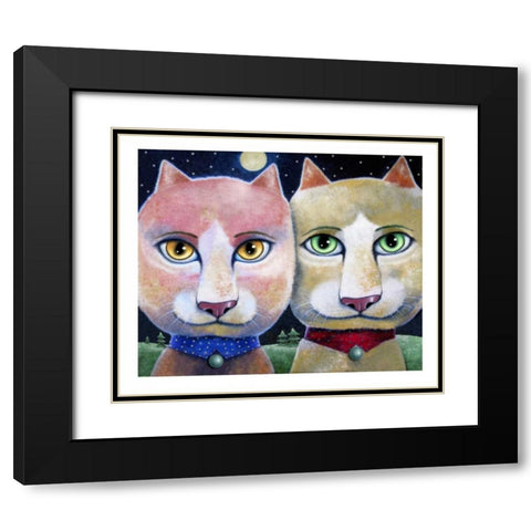 Stand By Me Black Modern Wood Framed Art Print with Double Matting by Seeley, Laura