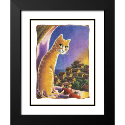 Thinking of you Black Modern Wood Framed Art Print with Double Matting by Seeley, Laura