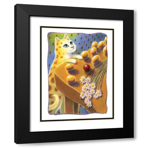 Time to play Black Modern Wood Framed Art Print with Double Matting by Seeley, Laura