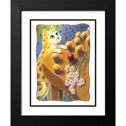 Time to play Black Modern Wood Framed Art Print with Double Matting by Seeley, Laura