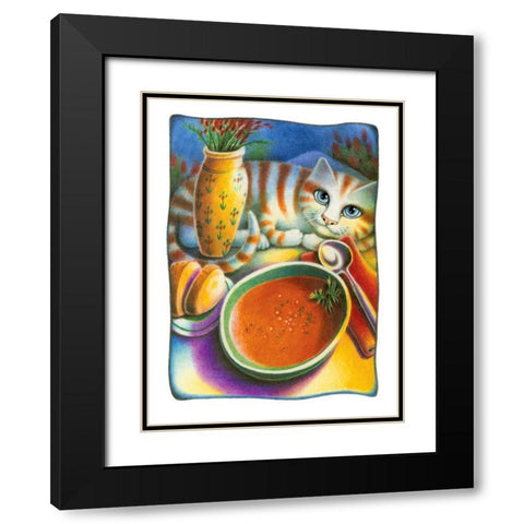 Tomato Bisque Black Modern Wood Framed Art Print with Double Matting by Seeley, Laura