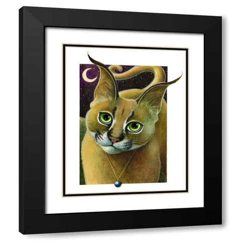 Whisper (Green) Black Modern Wood Framed Art Print with Double Matting by Seeley, Laura