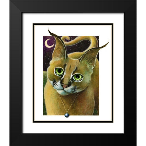 Whisper (Green) Black Modern Wood Framed Art Print with Double Matting by Seeley, Laura