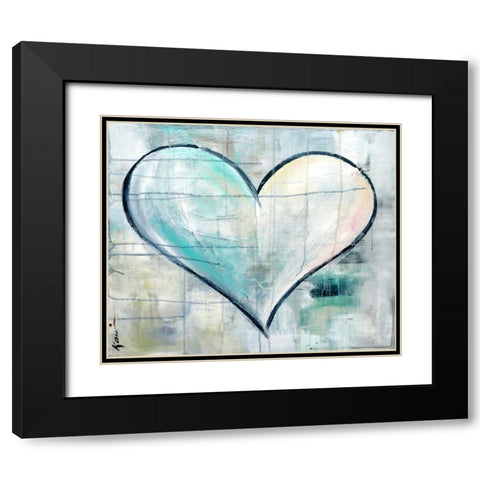 Look of Love Black Modern Wood Framed Art Print with Double Matting by Lerner, Kami
