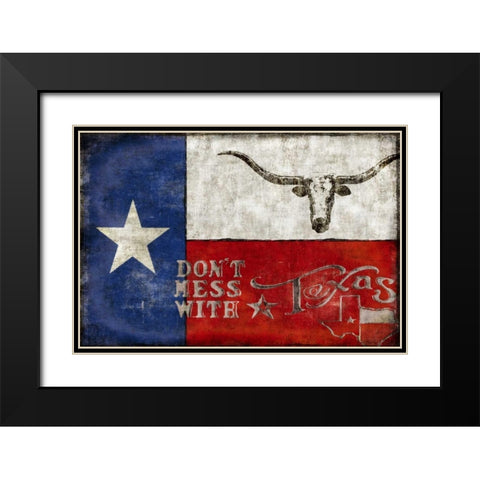 Texas Proud Black Modern Wood Framed Art Print with Double Matting by Wilson, Luke