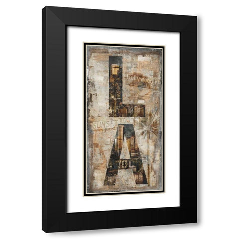 LA Vertical Black Modern Wood Framed Art Print with Double Matting by Wilson, Luke