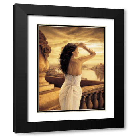 The Seine Black Modern Wood Framed Art Print with Double Matting by Arellano, Migdalia