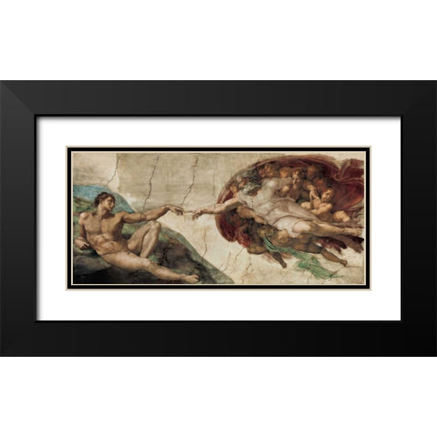 Creazione di Adamo Black Modern Wood Framed Art Print with Double Matting by Michelangelo