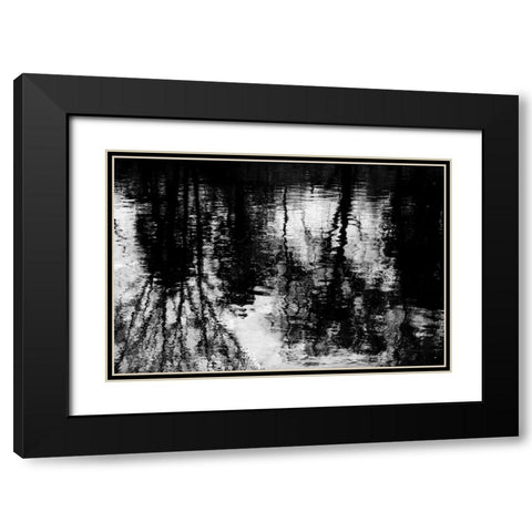 Reflecting Black Modern Wood Framed Art Print with Double Matting by Barrett, Michael