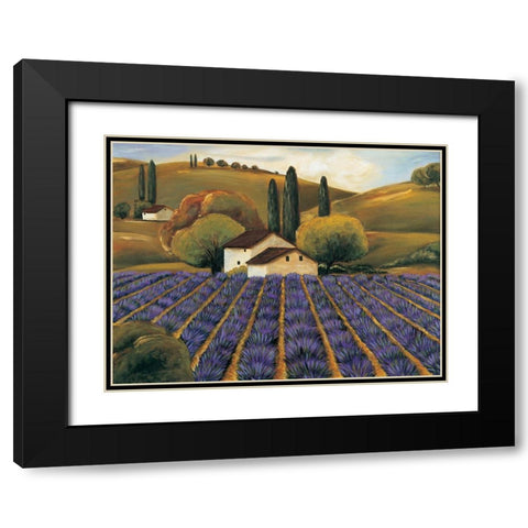 Field of Lavender I Black Modern Wood Framed Art Print with Double Matting by Cooper, Michael