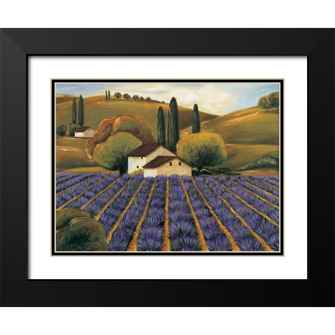 Field of Lavender I Black Modern Wood Framed Art Print with Double Matting by Cooper, Michael