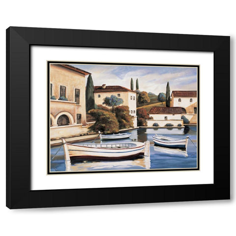 Lake Villa II Black Modern Wood Framed Art Print with Double Matting by Cooper, Michael