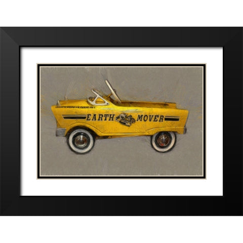 Earth Mover Pedal Car Black Modern Wood Framed Art Print with Double Matting by Calkins, Michelle