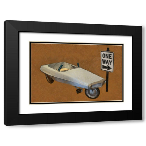 Probe Pedal Car Black Modern Wood Framed Art Print with Double Matting by Calkins, Michelle