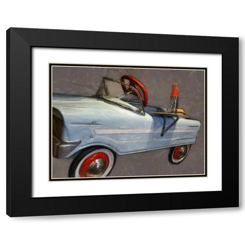 Tee Bird Pedal Car Angle Black Modern Wood Framed Art Print with Double Matting by Calkins, Michelle