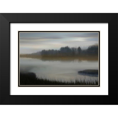 Dawn Black Modern Wood Framed Art Print with Double Matting by Clark, Madeline