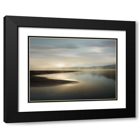 First Light Black Modern Wood Framed Art Print with Double Matting by Clark, Madeline