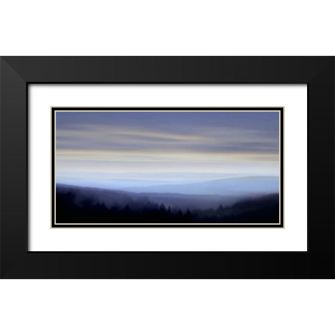 Panorama I Black Modern Wood Framed Art Print with Double Matting by Clark, Madeline