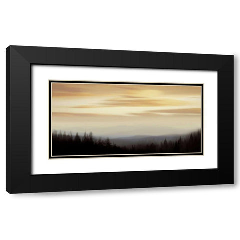 Panorama II Black Modern Wood Framed Art Print with Double Matting by Clark, Madeline