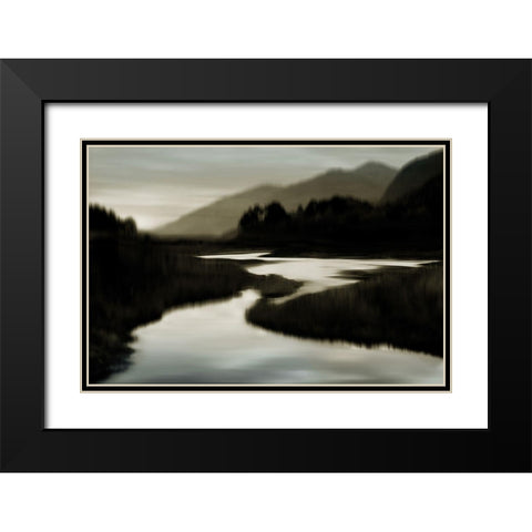 River at Day Break II Black Modern Wood Framed Art Print with Double Matting by Clark, Madeline