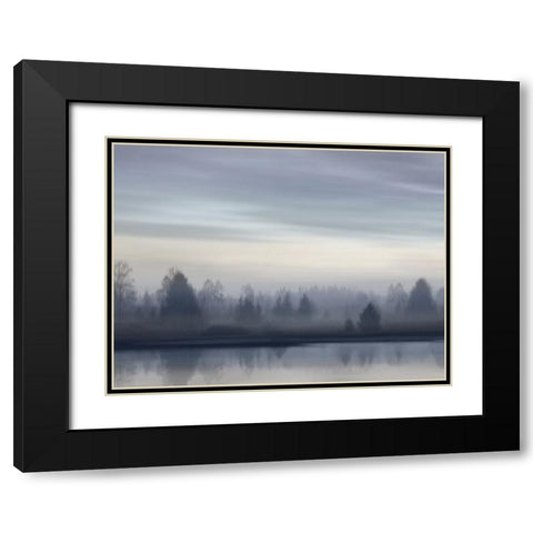 First Light II Black Modern Wood Framed Art Print with Double Matting by Clark, Madeline