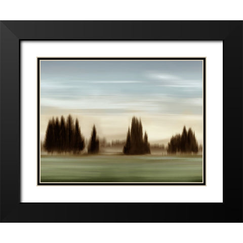 New Day Blue Sky Black Modern Wood Framed Art Print with Double Matting by Clark, Madeline