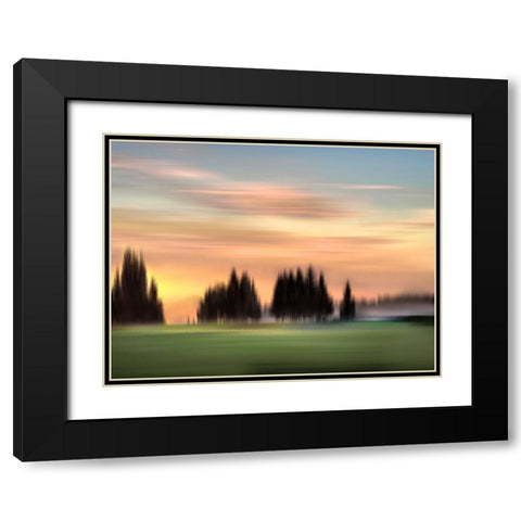 New Day Light Black Modern Wood Framed Art Print with Double Matting by Clark, Madeline