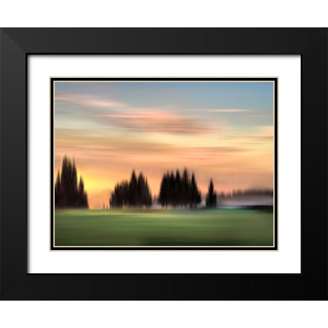 New Day Light Black Modern Wood Framed Art Print with Double Matting by Clark, Madeline