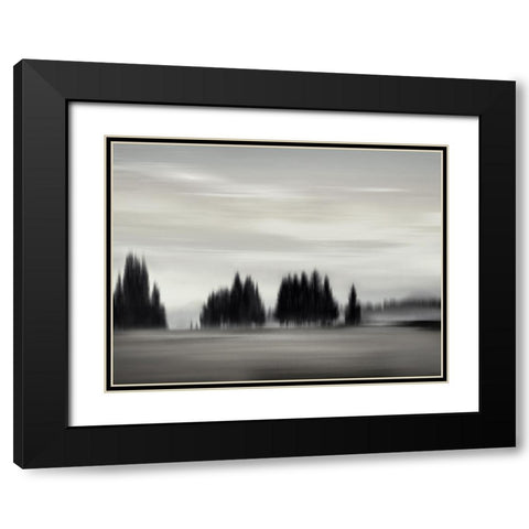 New Day Neutral Black Modern Wood Framed Art Print with Double Matting by Clark, Madeline
