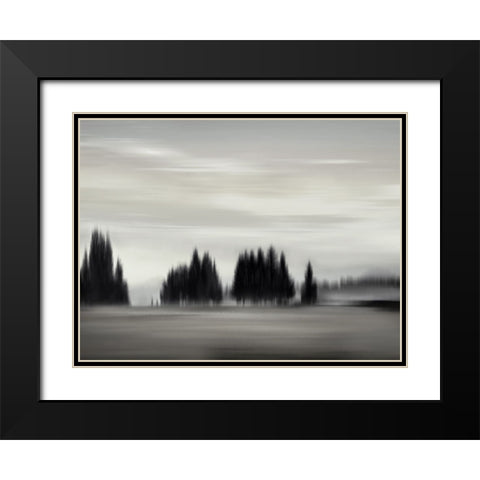 New Day Neutral Black Modern Wood Framed Art Print with Double Matting by Clark, Madeline