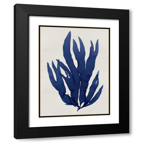 Sea Life - Indigo III Black Modern Wood Framed Art Print with Double Matting by Miller, Melonie