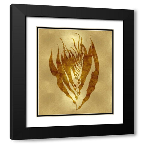 Sea Life - Gold I Black Modern Wood Framed Art Print with Double Matting by Miller, Melonie