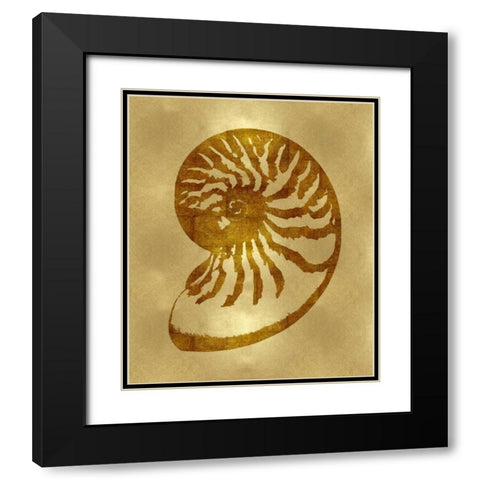 Sea Life - Gold III Black Modern Wood Framed Art Print with Double Matting by Miller, Melonie