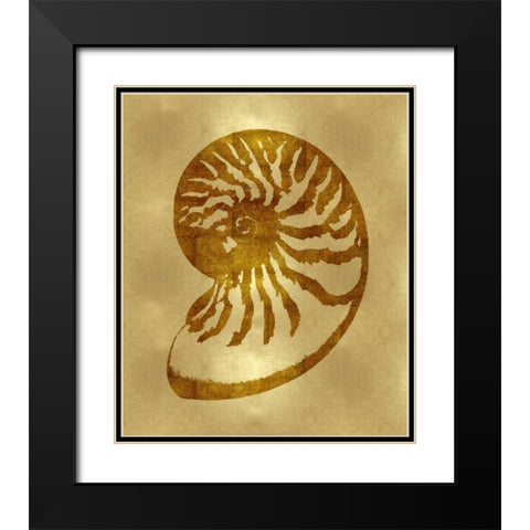 Sea Life - Gold III Black Modern Wood Framed Art Print with Double Matting by Miller, Melonie