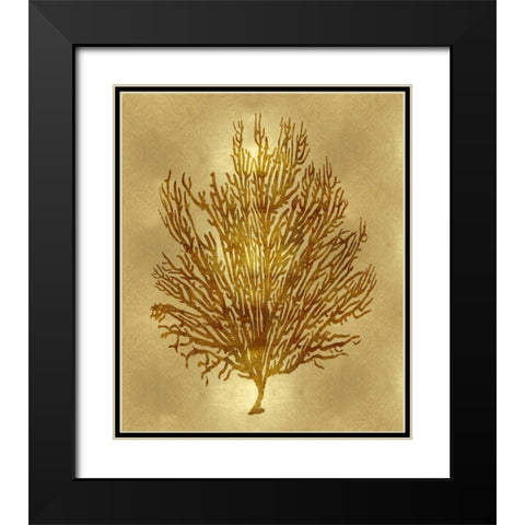 Sea Life - Gold V Black Modern Wood Framed Art Print with Double Matting by Miller, Melonie