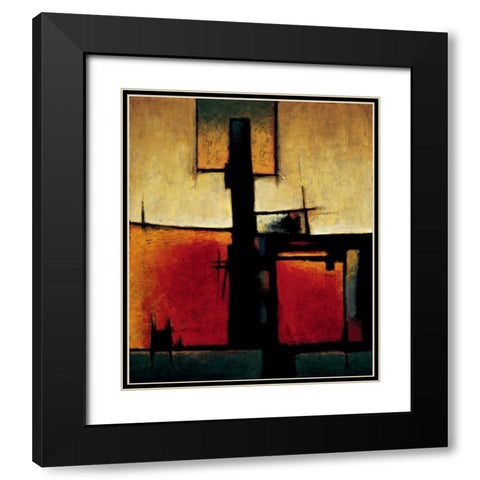 On the Edge II Black Modern Wood Framed Art Print with Double Matting by Hansen, Max