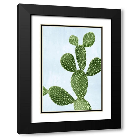 Cactus on Blue VI Black Modern Wood Framed Art Print with Double Matting by Jensen, Mia