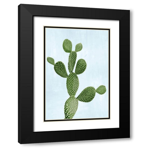 Cactus on Blue VII Black Modern Wood Framed Art Print with Double Matting by Jensen, Mia
