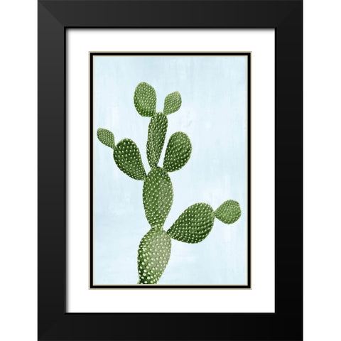 Cactus on Blue VII Black Modern Wood Framed Art Print with Double Matting by Jensen, Mia
