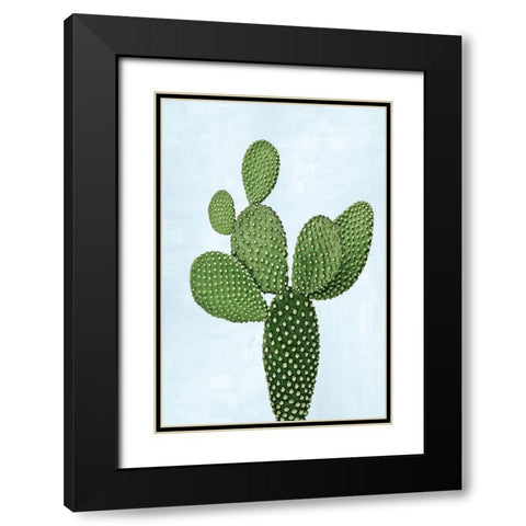 Cactus on Blue VIII Black Modern Wood Framed Art Print with Double Matting by Jensen, Mia