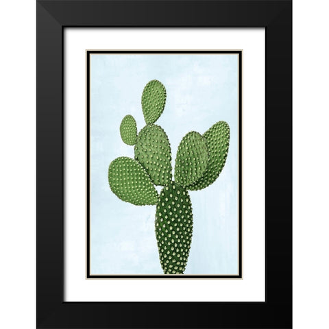 Cactus on Blue VIII Black Modern Wood Framed Art Print with Double Matting by Jensen, Mia