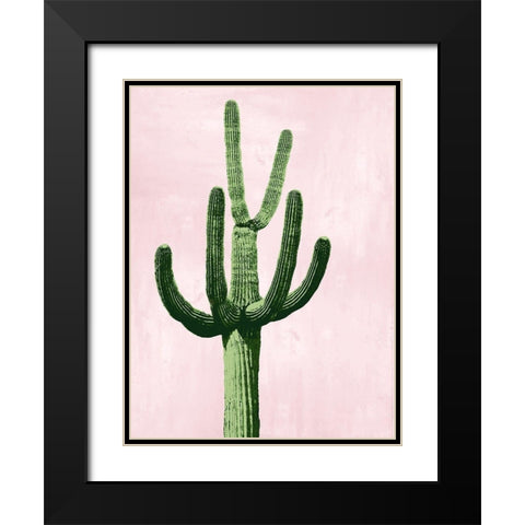 Cactus on Pink IV Black Modern Wood Framed Art Print with Double Matting by Jensen, Mia
