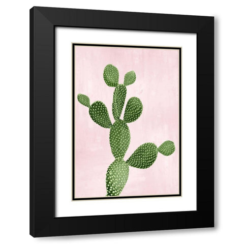 Cactus on Pink VII Black Modern Wood Framed Art Print with Double Matting by Jensen, Mia